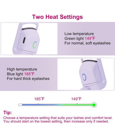Heated Eyelash Curlers - 2 Heating Modes with Comb for Natural Curling | Bright Purple Shop Internationally - Buy Online on GoSupps.com