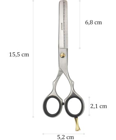 Socialic Effilting Scissors | Premium 16.5 cm Stainless Steel Thinning Scissors with Etui | Sharp Hair Clipper for Men & Women | Precise Hair Cutting Tool - Buy Online on GoSupps.com