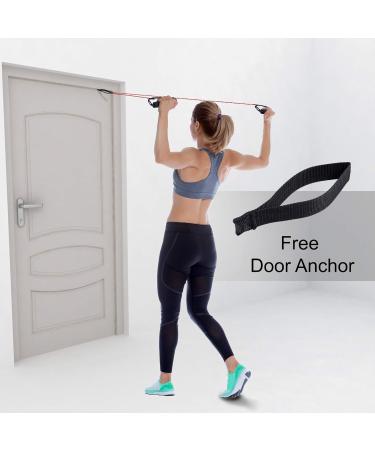 Resistance Band with Handles + Free Door Anchor & Workout Guide | Medium Resistance Tubes for Men and Women - Buy Online on GoSupps.com