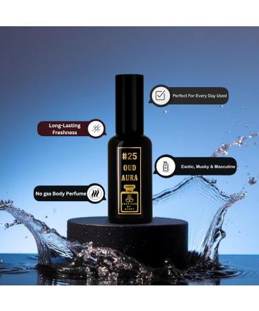 Inpired By Scent Perfumes (3.4oz-100ml #25 OUD Aura) Parfum Exotic Blend of Rich Oud Warm Spices and Earthy Woods Long-lasting unisex fragrance. Inspired by Oud Wood #25 Oud Aura 3.4 Fl Oz (Pack of 1) - Buy Online on GoSupps.com