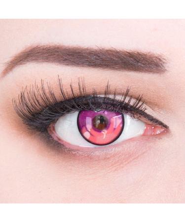 Meralens Anime Arc 3 Violet Crazy Fun Colored Contact Lenses - Annual Purple Lenses for Carnival Cosplay & Halloween - Includes Free Lens Case - Buy Online on GoSupps.com