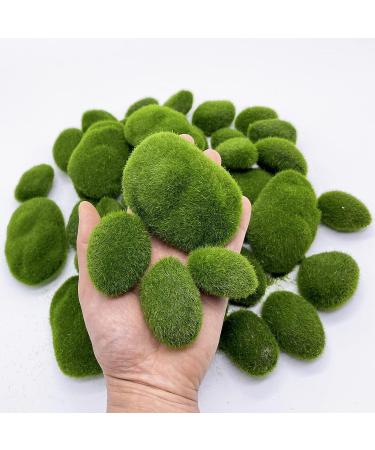 DUENEW Artificial Moss Rocks - 40PCS Decorative Moss Balls for Plants, Home Decor & Crafts - Green Moss Covered Stones in 4 Sizes - Buy Online on GoSupps.com