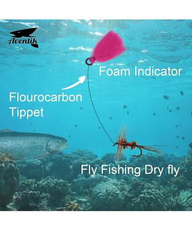 Riverruns Yarn Foam Indicator Hand Tied Fly Fishing Nymphs & Dry Fly Combo - 12pc 6 Colors - Buy Online on GoSupps.com