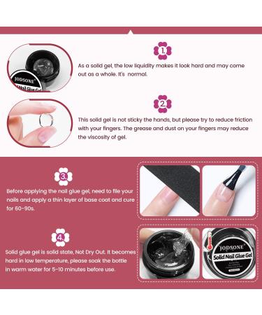 JODSONE Solid Nail Gel Glue - 15g Easy Application for Nail Art | UV Light Required - International Shipping Available - Buy Online on GoSupps.com