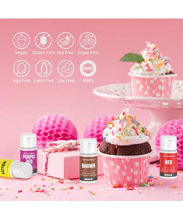 Cherrysea 12 Color Gel Food Coloring Set - Vibrant Tasteless Edible Dye for Cake Decorating & Baking - 0.7 Ounce Bottles (Pack of 12) - Buy Online on GoSupps.com