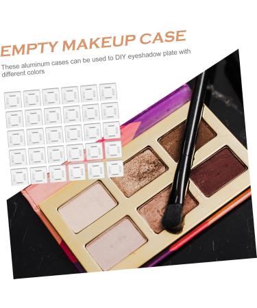 WOONEKY 30pcs Aluminum Eye Shadow Box Eyeshadow Lipstick Storage Case Empty Makeup Case Facial Powder Silver - Buy Online on GoSupps.com