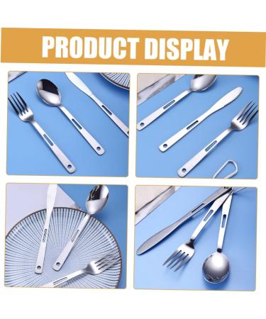 BESPORTBLE Travel Cutlery Titanium Camping Utensils Camping Picnic Cutlery Utensil Set Spoon Fork Knife Portable Picnic Cutlery Kit Camping Cutlery - Buy Online on GoSupps.com