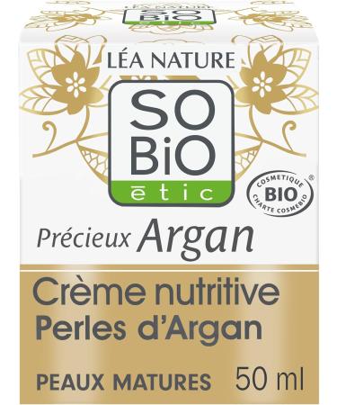 L A NATURE SO BiO tic | Nourishing cream Argan Pearls Precious Argan Mature skin | Nourished skin | Firmness & density | Organic Argan Oil Plant collagen | Made in France | Pack of 2x50ml - Buy Online on GoSupps.com