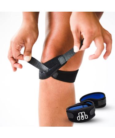 CROSSTRAP Stabilizing Patella Knee Strap | Knee Brace for Running  Cycling  Hiking  and Sports | Knee Pain Relief and Support  Knee Stabilizer Brace For Exercise Black 2 Straps (Small) - Buy Online on GoSupps.com
