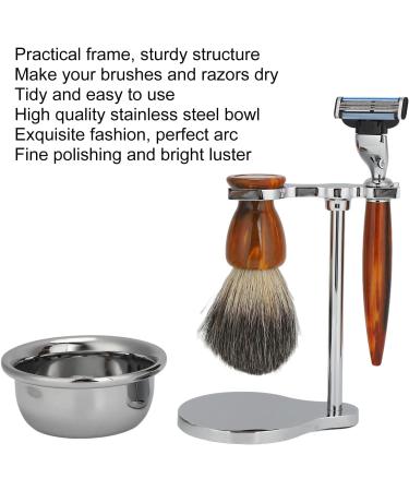 Professional 4-Piece Shaving Set for Men | Traditional Manual Razor Brush Soap Dish & Holder | International Shipping - Buy Online on GoSupps.com