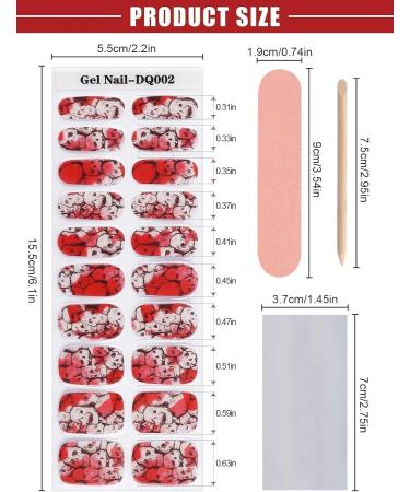 Kalolary Halloween Gel Nail Polish Stickers 20PCS Nail Adhesive Wrap Full Wraps Gel Nail Strips with Nail File and Stick for Halloween Nail Art Decor (UV/LED Lamp Required) (A) - Buy Online on GoSupps.com