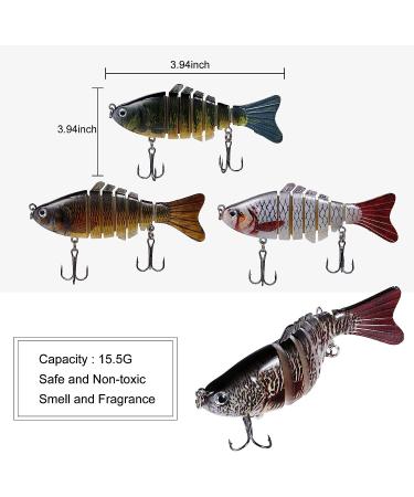 6Pcs Multi-Jointed Fishing Lures for Bass Trout - Topwater Hard Baits Kit for Freshwater & Saltwater - Lifelike Swimbaits for Successful Fishing - Buy Online on GoSupps.com