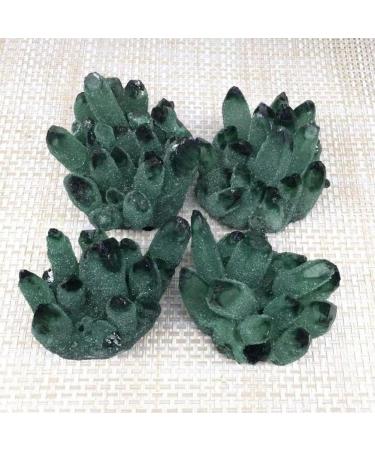 Natural Green Ghost Crystals Cluster Rock Quartz Minerals Rough Stones Home Decoration Suitable for Furniture Decoration Full of Texture (Size : 400-500g) - Buy Online on GoSupps.com