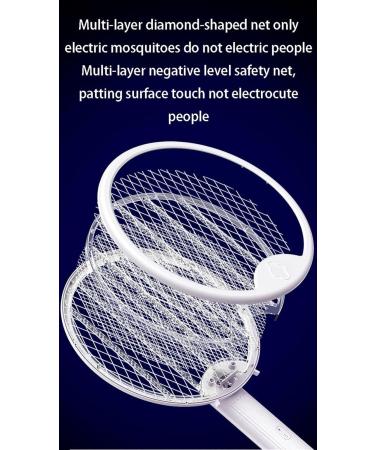 Electric Fly Swatter Foldable Rechargeable Mosquito Swatter Dual Handheld and Automatic Swatting Mode 3000V Powerful Instant Mosquito Swat Indoor Outdoor Camping Mosquito Swatters - Buy Online on GoSupps.com