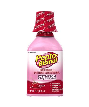 Pepto-Bismol Upset Stomach Reliever 5 Symptom Cherry Size: 12 OZ