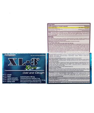 XL-3 Cold and Cough Medicine - 12 Capsules - Buy Online on GoSupps.com