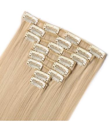 Silk-co Long Straight Hairpiece Extensions Clip in 23 inch Synthetic Heat Resistant - Dark Blond&Bleach Blond - Buy Online on GoSupps.com