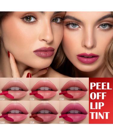 Peel Off Lip Liner Stain - Waterproof Long Lasting Red Lip Tint | Matte Finish & Highly Pigmented Color 05 - Buy Online on GoSupps.com