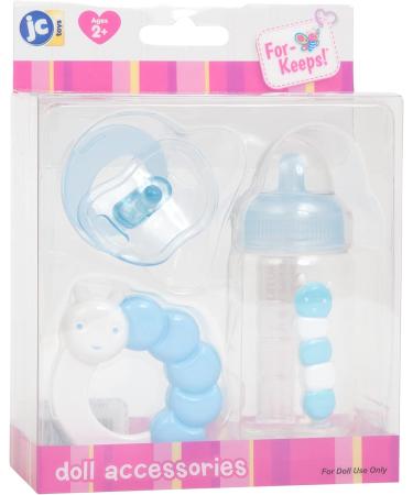 JC Toys 3-Piece Doll Accessory Set - Bottle Pacifier & Rattle for Kids | Fits All Wrists Up to 50 cm | Perfect Gift for Ages 2+ - Buy Online on GoSupps.com