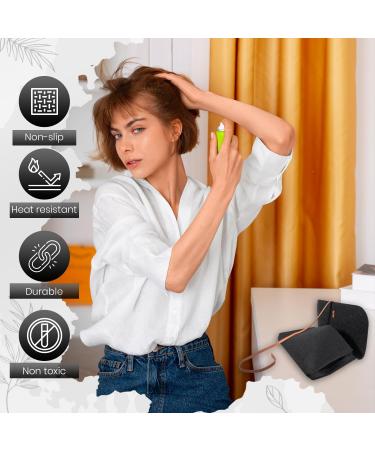 Glamza Hair Straightener Mat & Pouch - Made from Heat Resistant Safety Felt - Ideal for Home & Travel (Black (Pouchy)) - Buy Online on GoSupps.com