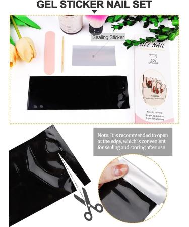 Ebanku 20pcs UV Gel Nail Film - Brick Red Self-Adhesive Nail Foil Wraps with File & Stick for Women & Girls Nail Decoration - International Shipping Available - Buy Online on GoSupps.com