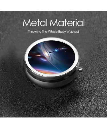 Portable Round Pill Box Organizer - 3 Compartments for Travel | Fascinating Universeround Design - Buy Online on GoSupps.com