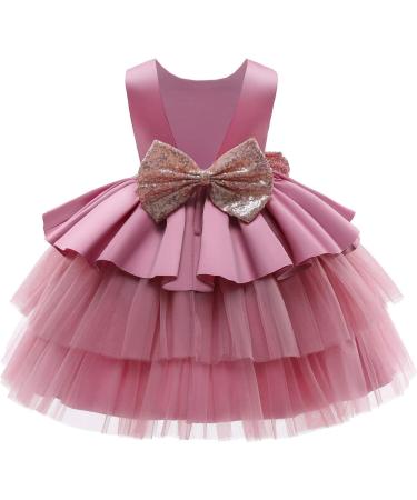 NNJXD Baby Girls Flower Princess Birthday Party Dress 730 Pink-a | Size 2-3 Years - Buy Online on GoSupps.com