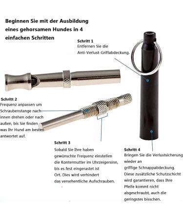 Shulllin Professional Dog Training Kit - Ultrasound High-Frequency Whistles (2 STK) with Adjustable Pipe Band - Effective Accessories for Dog Training (Black & White) - Buy Online on GoSupps.com