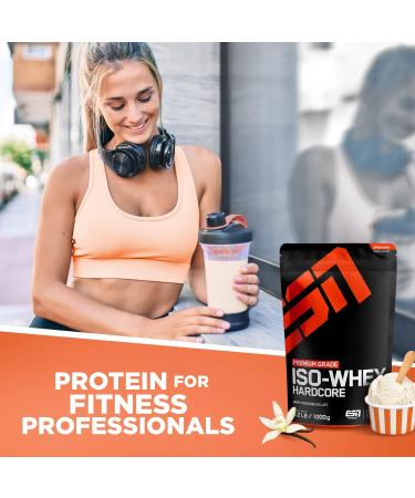 ESN IsoWhey Hardcore Protein Vanilla Ice Cream 1000g - Whey Isolate Powder - Buy Online on GoSupps.com