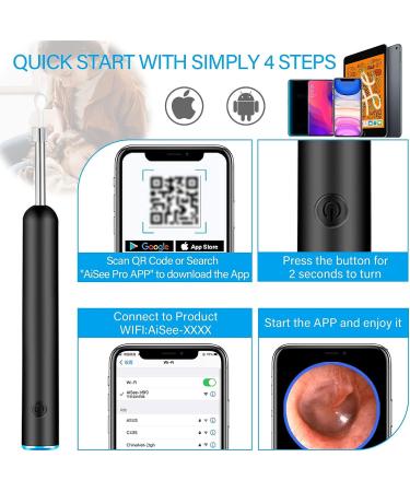 Wireless Ear Wax Removal Tool Camera | 1080P HD | 8 Pcs Set | Compatible with iPhone, iPad & Android - Buy Online on GoSupps.com