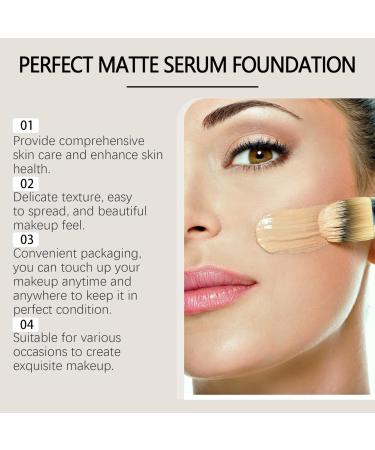 Age Defying Foundation Perfect Matte Serum Foundation Foundation Serum for Women Anti-Aging Serum Foundation Light Transparent Coverage Face Sunscreen (1pc 30ml) - Buy Online on GoSupps.com