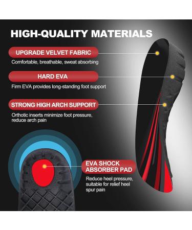 Buy 330+ LBS Plantar Fasciitis Insoles | 3/4 Supportive Soles for Men & Women | Pain Relief for Flat Feet & Overpronation - Durable Red (34.5-38.5 EU) - Buy Online on GoSupps.com