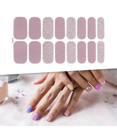 MagiDeal 16 Pieces Cured Gel Nail Strips Gel Nail Stickers with Nail File Nail Patches Semi Cured Gel Nail Wraps Patch for Girls Gifts Style D - Buy Online on GoSupps.com