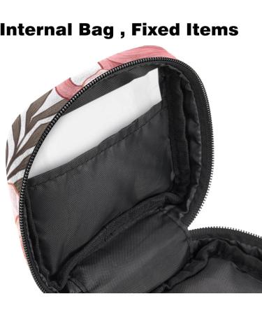 Shop Tropical Women's Tampon Storage Bag | Flamingo & Palm Leaf Design Multi-Pockets for Easy Organization - Buy Online on GoSupps.com