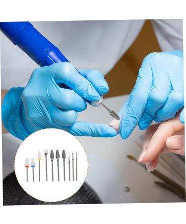 FRCOLOR Drill grinding head nail grinding bits pedicure drill bits nail drill tips extension nail driller manicure nail diamond bits Tungsten steel alloy to rotate Acrylic drill to 9.3x6cm - Buy Online on GoSupps.com