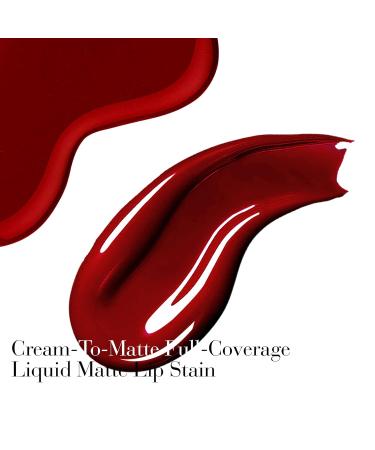 Long-Lasting Cream-to-Matte Lip Stain - Waterproof Kissy Red Lipstick | Full Coverage Smudge-Resistant Velvety Texture - Shop Internationally - Buy Online on GoSupps.com