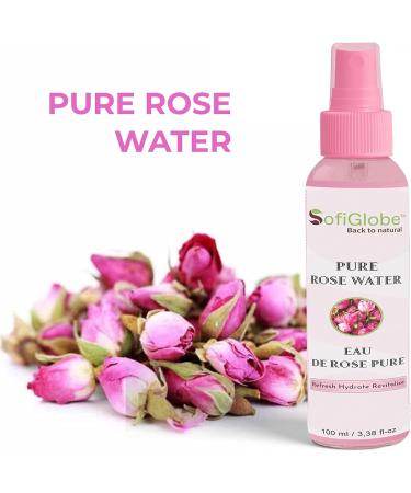 100% Pure Organic Rose Water for Face & Hair - Hydrating & Soothing Rose Damascena Hydrosol from Morocco - Buy Online on GoSupps.com