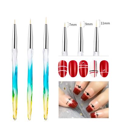 3 Pieces Nail Draw Line Pens Set - Perfect for Professional & Home Nail Art Painting - Buy Online on GoSupps.com