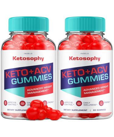 (2 Pack) KetoSophy Keto ACV Gummies - Advanced Weight Loss KetoSophy Keto Plus Gummies Apple Cider Vinegar KetoSophy ACV Gummies Weight Management Dietary Supplement Reviews Men Women (120 Gummies)