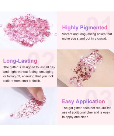 TEOYALL Holographic White Face Glitter - Long Lasting Chunky Sequins for Body Face & Hair Makeup - International Shipping Available - Buy Online on GoSupps.com