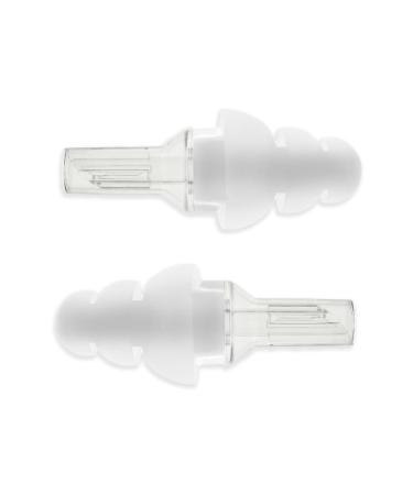 Etymotic Research ER20 High-Fidelity Earplugs (Concerts  Musicians  Airplanes  Motorcycles  Sensitivity and Universal Hearing Protection) - Large  Clear Stem w/ White Tip