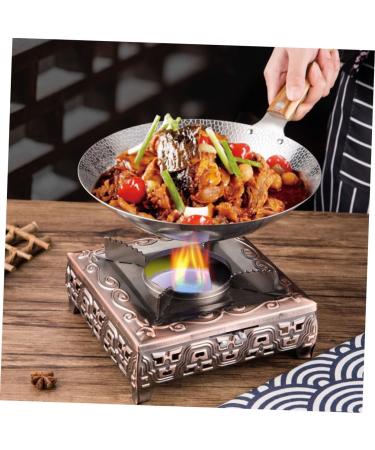 LABRIMP Stainless Steel Griddle Grilling Wok Korean Soup Pots Stainless Steel Saute Pan Chinese Wok Pan Cooking Wok Pot Heavy Duty Wok Pan Kitchen Cooking Pans Steak Wood Japan - Buy Online on GoSupps.com