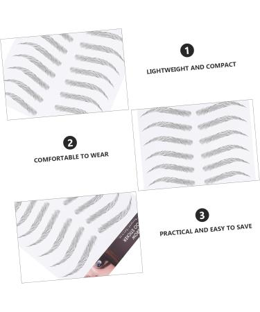 ABOOFAN 12 Sheets Waterproof Eyebrow Stickers Beauty Tools Black Sticker Hair-like Eyebrows Stickers Stencil - Buy Online on GoSupps.com