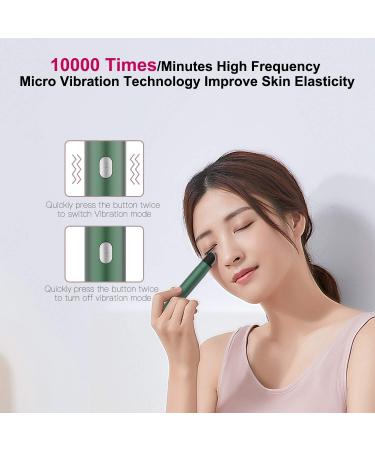 PELCAS Eye Massager Wand - Four Modes USB Rechargeable, Green | Facial Skin Care Device - Buy Online on GoSupps.com