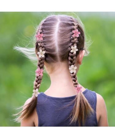 cobee 16PCS Flower Hair Clips Crystal Rhinestone Petal Hair Clip Small Hair Clips Mini Hair Claw Clips Fashion Hair Accessories for Women Girls Birthday and Wedding Party Daily (Beige Pink) - Buy Online on GoSupps.com