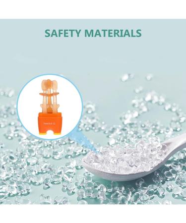 NOLITOY Silicone Baby Toothbrush Training Set - Teething Infant Oral Care - Toddler Gum Brush - Orange - Buy Online on GoSupps.com