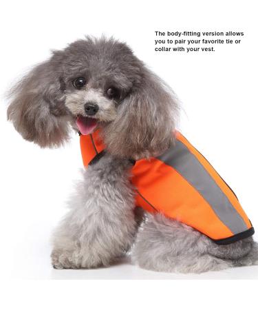 Qcwwy XL Fluorescent Orange Reflective Vest for Dogs - Safety Jacket & Pet Clothing | Bright Warning Safety Gear - Buy Online on GoSupps.com