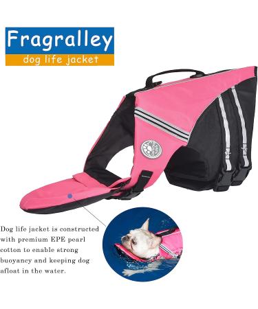 French Bulldog Life Jacket - Professional Dog Safety Vest for Swimming | Superior Buoyancy & Rescue Handle | Cute Pink | Chest Girth 17-30, Weight 17-28LB - Buy Online on GoSupps.com