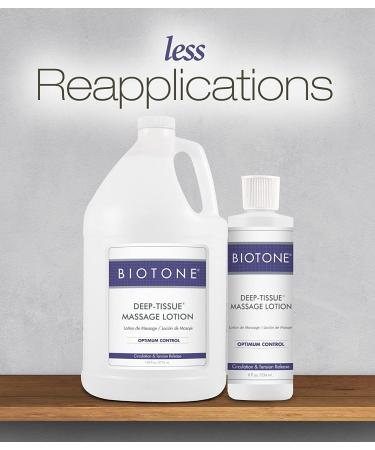 Biotone Deep Tissue Massage Lotion 1 Gallon - Rich Texture, Lasting Glide - Ideal for Swedish, Trigger Point, Sports, and Deep Tissue Massages - Smooth Application - Unscented - Buy Online on GoSupps.com