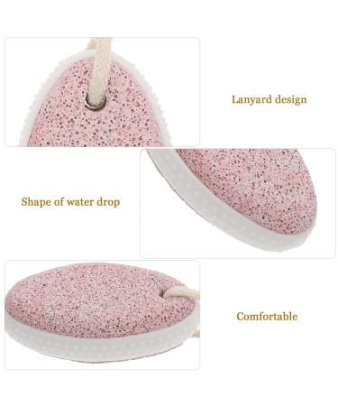 Minkissy Foot Peeling Pumice Stone - Natural 2-Piece Pedicure Tool for Dead Skin Removal - Pink Foot Care Essential - Buy Online on GoSupps.com